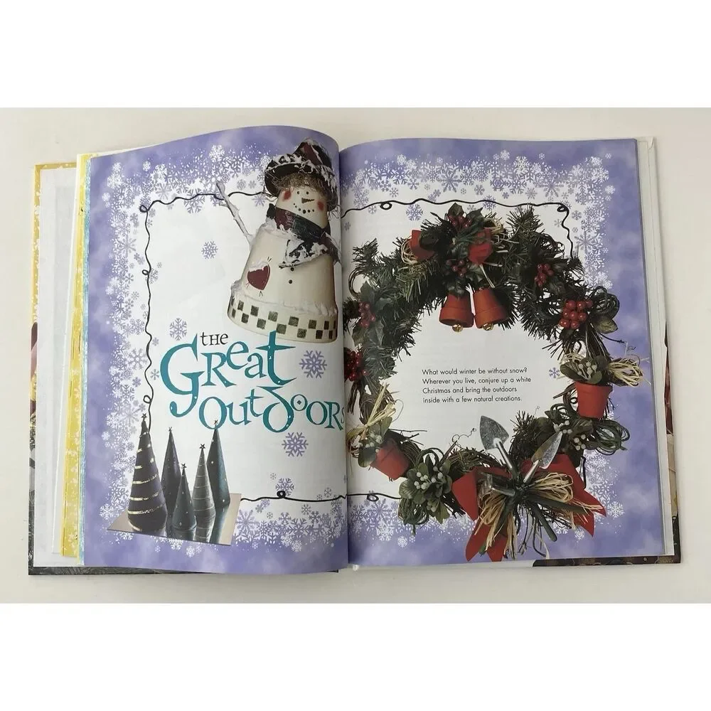 Make It Merry & Joy To The World- Lot Of 2 VTG Christmas Crafts Books -Hardcover